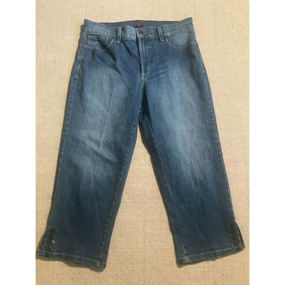 Not Your Daughter Jeans Women's Capri 6 Blue Denim Crop NYDJ #1733